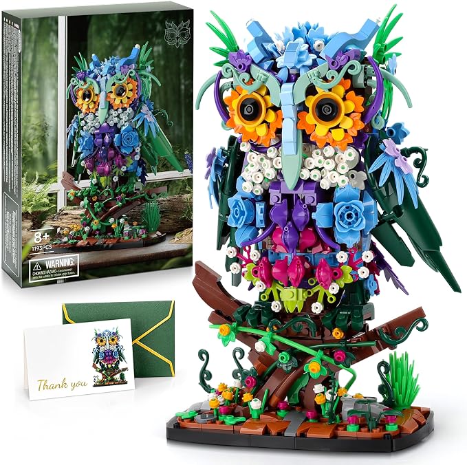 JOJO&Peach Floral Owl Toy Building Sets by JOJOPeach