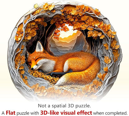 WOODBESTS Wooden Puzzles for Adults, 3D Fox Wood Puzzles Adult, Unique Shape - Image 2
