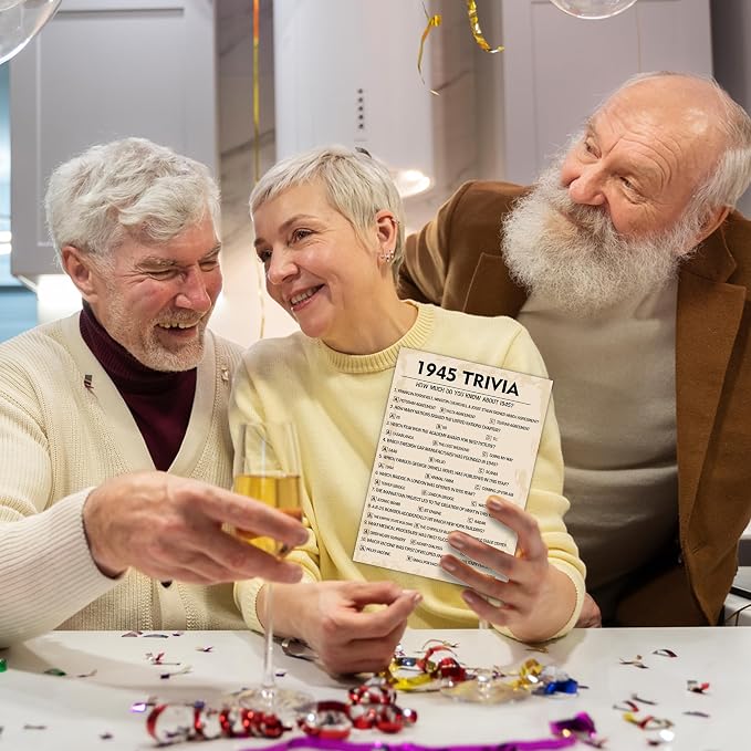 80th Birthday Party Games, Born in 1945 Games Bundle, Birthday Party Supplies - Image 3