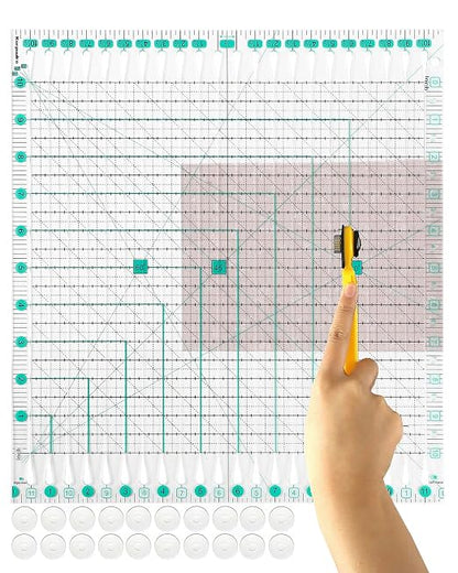 Quilting Ruler for Precise Fabric Cutting 11.5" x 10.5" Quilt Rulers Quilting by Karpoulra