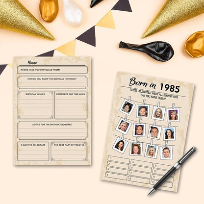 QUPT 40th Birthday Party Games, Born in 1985 Games Bundle, Birthday Party - Image 5
