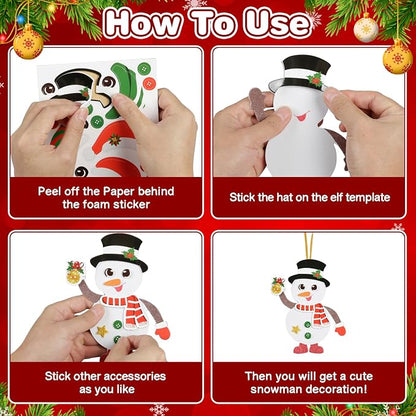 Fennoral 12 Pack Snowman Craft Kits - Image 3