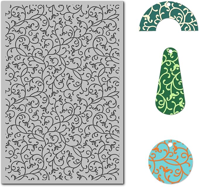Arbuya Swirls Polymer Clay Texture Mat by Arbuya