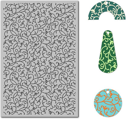 Arbuya Swirls Polymer Clay Texture Mat by Arbuya