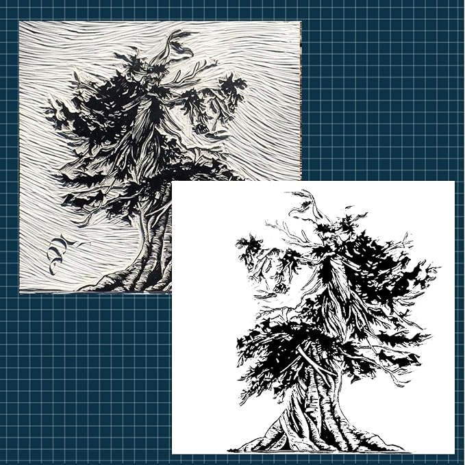 Falling in Art 12 * 12 Linoleum Carving Blocks, 2 Pack Soft Stamp Rubber Blocks - Image 6