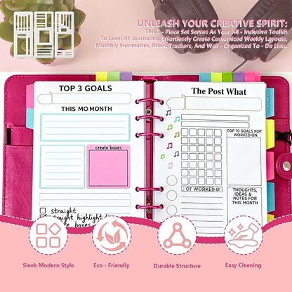 3 Pcs Journal Stencil Set – Reusable Flexible Templates - Image 4