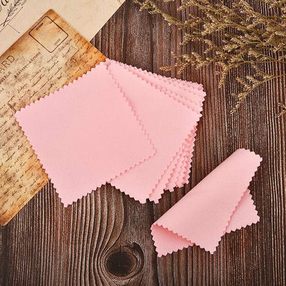 SEVENWELL 50pcs Jewelry Cleaning Cloth Pink Polishing Cloth - Image 5