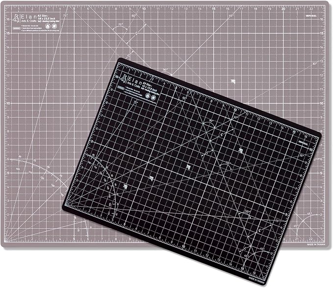 Elan Cutting Mat A2 Black & Taupe, Self Healing Cutting Mat 18x24 Inch - Image 3