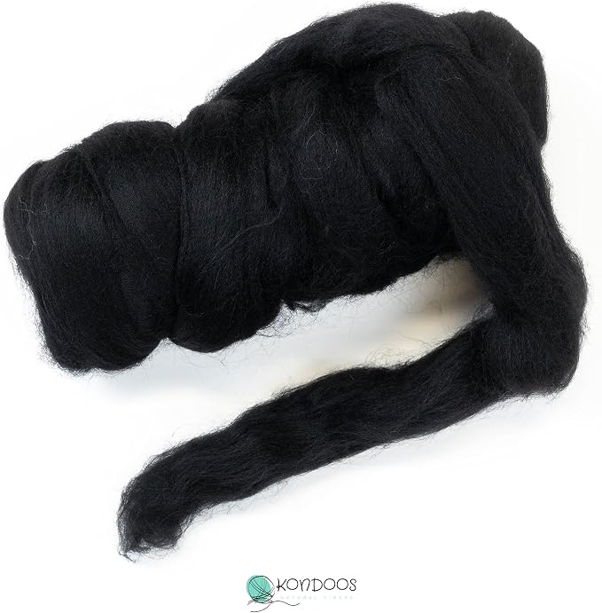 Colored Natural Bulk Wool roving, 8 OZ. Best Wool - Image 2