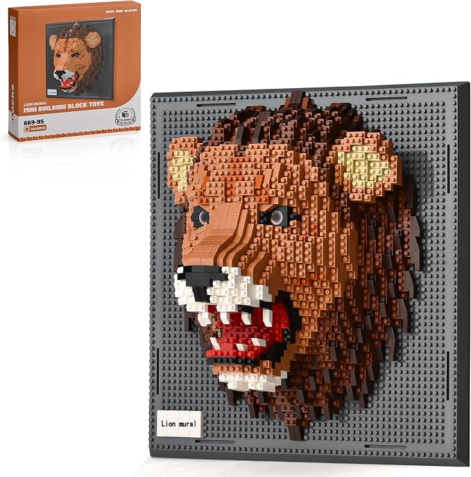 BNG Wall Art Lion Building Blocks Sets, A Wall Decor Set by BNG
