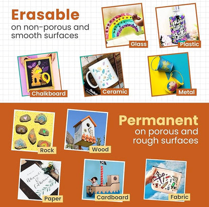Chalkola Extra Fine Tip Metallic Chalk Markers - Image 7