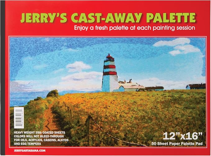 Jerry's Artarama Castaway Disposable Paper Palette Pad, 12 x 16, Watercolor by CreativeMark