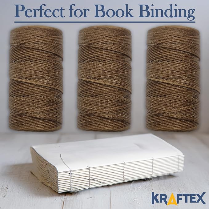 Waxed Thread 3X Wax Thread, 65 Yardx0.8mm Wax String, 150D Waxed Leather String - Image 5
