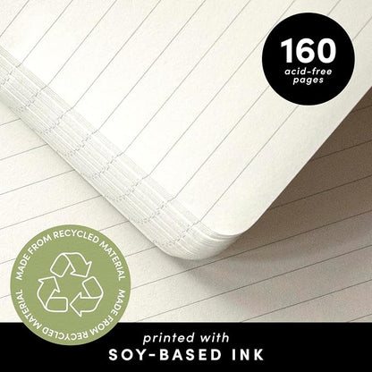 PAPERAGE Recycled Lined Journal Notebook, 160 Pages, Medium 5.6 in x 8 in - Image 4