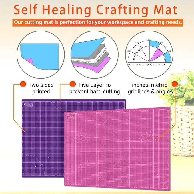 Self Healing Cutting Mat A0 36"x48" – Double Sided 5-Ply Craft Mat - Image 4