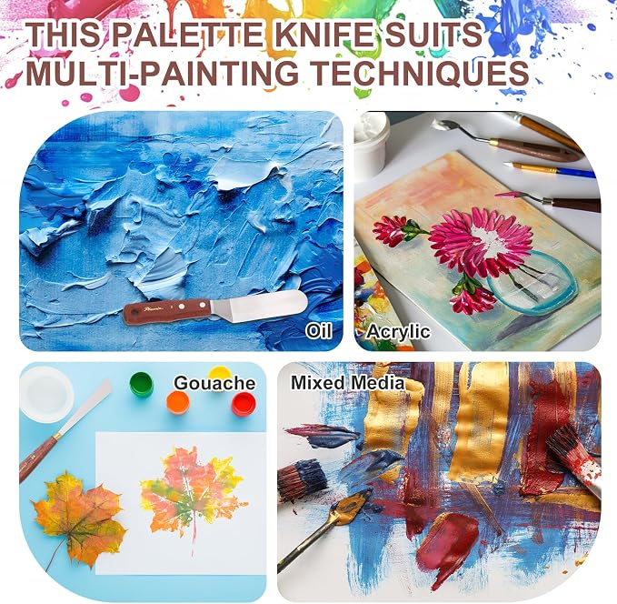 MECCANIXITY Pack of 1 Palette Knife No.9, 8.4" Long Palette Knives - Image 6