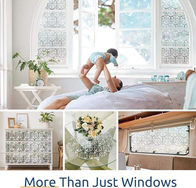 rabbitgoo Window Privacy Film Stained Glass Window Film, Decorative Stickers - Image 9