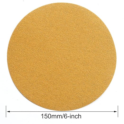 6-Inch No-Hole Hook and Loop Sanding Discs 100-Grit, Random Orbital Sandpaper - Image 6