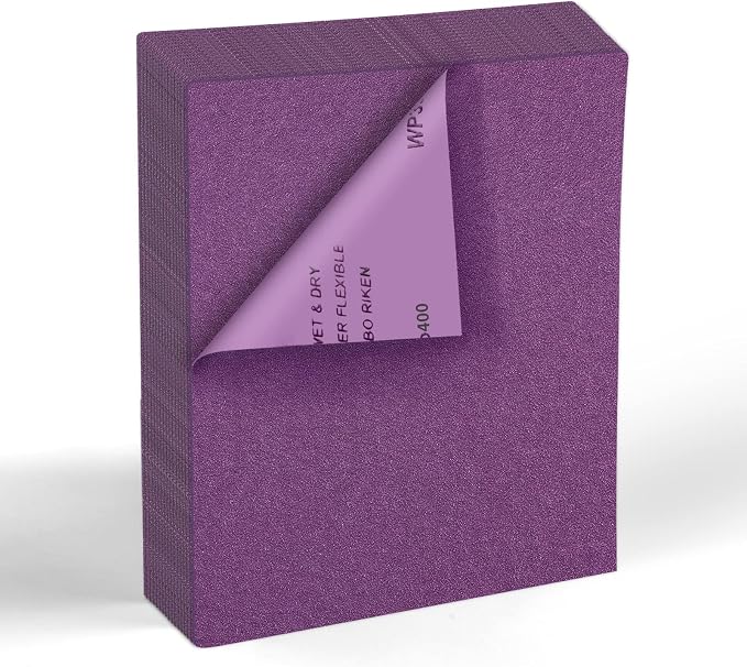 MAXMAN 400 Grit Sandpaper 20 PCS, Wet Dry Sandpaper Sheets 9 x 11 Inch by MAXMAN