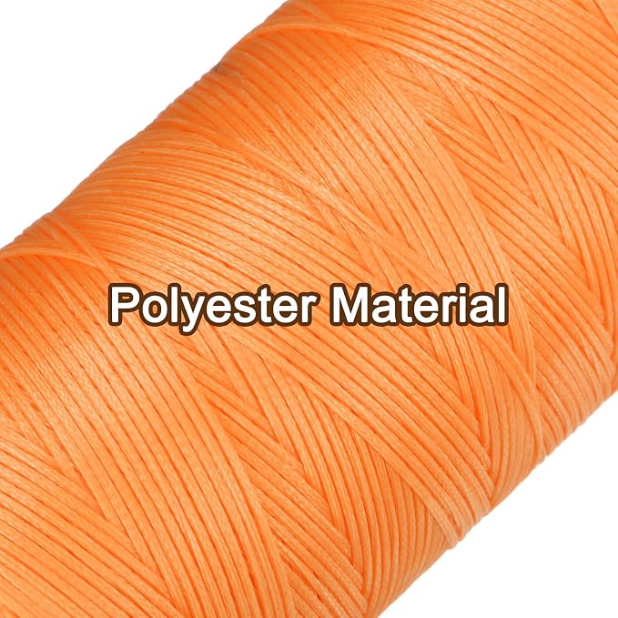 uxcell Leather Sewing Waxed Thread, 284 Yards / 260m 0.8mm 150D Flat Polyester - Image 3