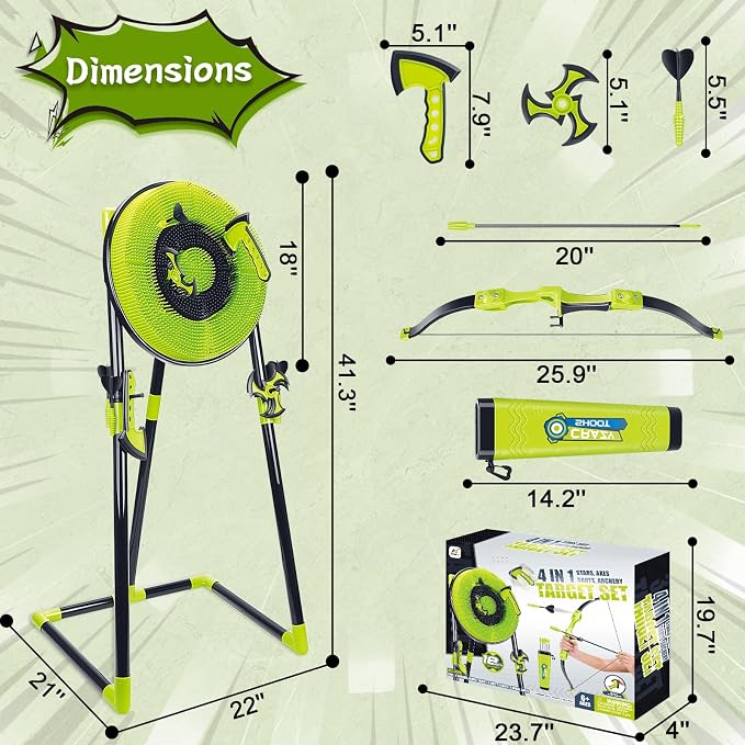 Axe Throwing Game for Backyard - 4 in 1 Outdoor Games for Kids Adults Family - - Image 6