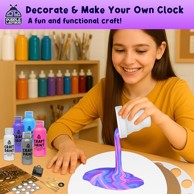 Paint Pouring DIY Clock Kit - Image 5