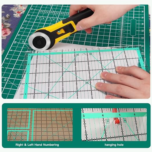 MANUFORE 4pcs Square Quilting Ruler Sewing Acrylic Ruler Anti-Slip Metric Ruler - Image 5