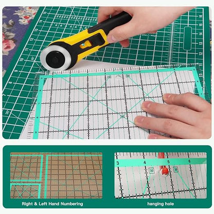 MANUFORE 4pcs Square Quilting Ruler Sewing Acrylic Ruler Anti-Slip Metric Ruler - Image 5