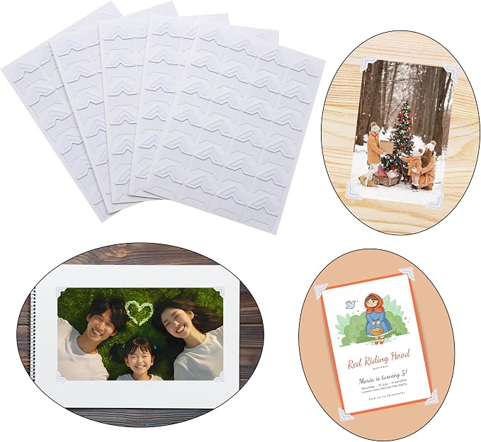 240 Pieces Photo Corners Self Adhesive Photo Corner Stickers, Picture Mounting - Image 4