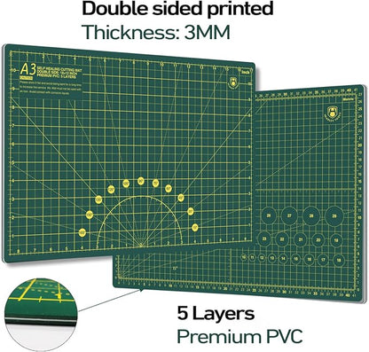 Headley Tools 18"x12" Thickened Self Healing Cutting Mat, A3 Rotary Cutting - Image 3