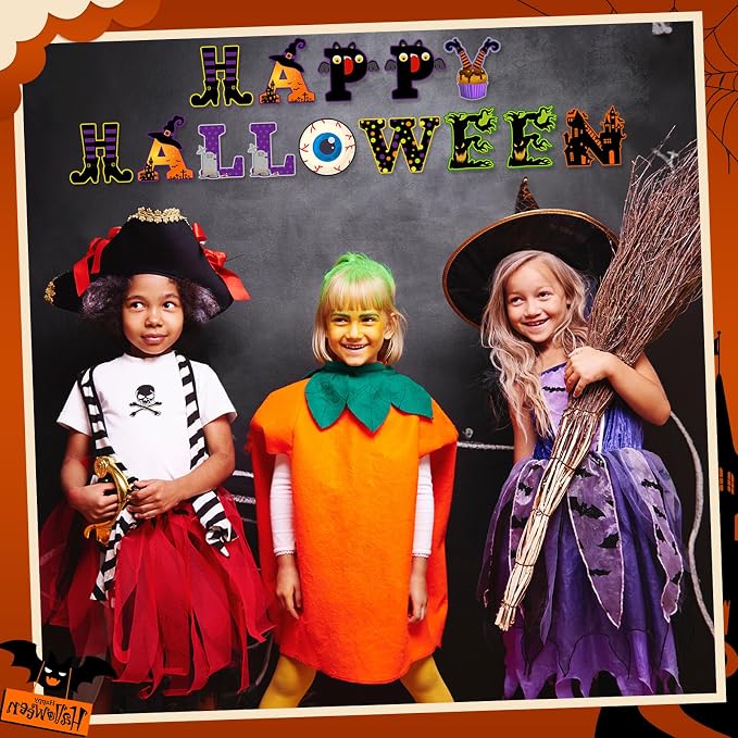 Faccito 176 Pcs Halloween Bulletin Board Decorations Letters Numbers Alphabet - Image 6