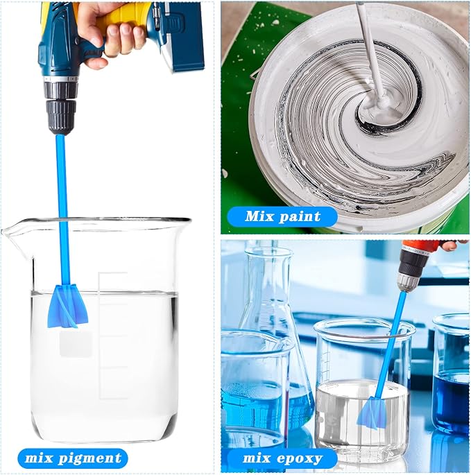 12 Pieces Paint Mixer Drill Attachment, Helix Paint Mixer Resin Drill Mixer - Image 4
