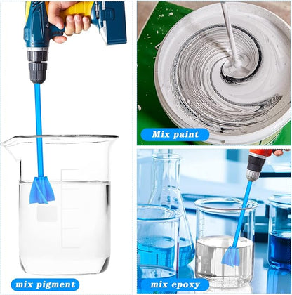 12 Pieces Paint Mixer Drill Attachment, Helix Paint Mixer Resin Drill Mixer - Image 4