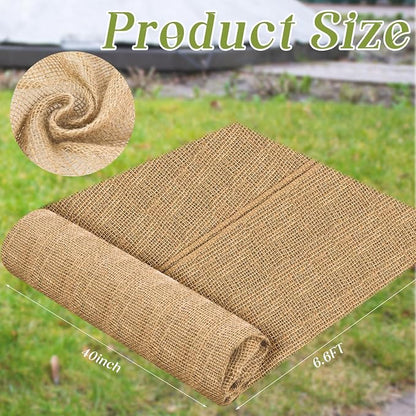 Buryeah 40 Inch x 6.6 ft Burlap Fabrics Roll Natural Jute Burlap Garden Tree - Image 2