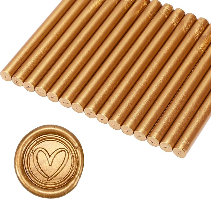 Yoption 15 Pieces Antique Gold Glue Gun Sealing Wax Sticks - Image 2