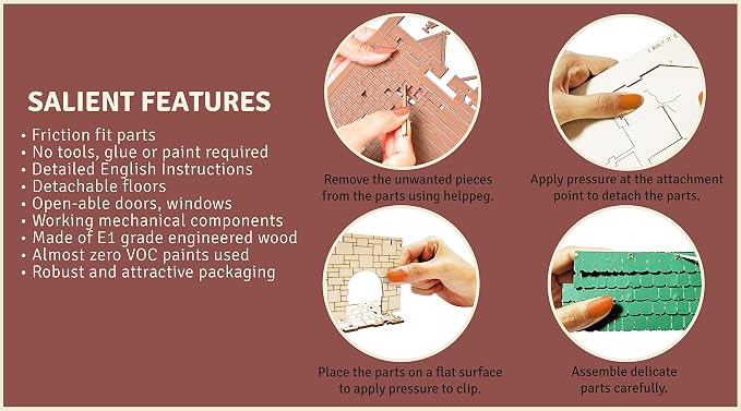 Green Gables P - 3D Wooden Puzzle - DIY 28mm Scale Model Building Kit - Image 7