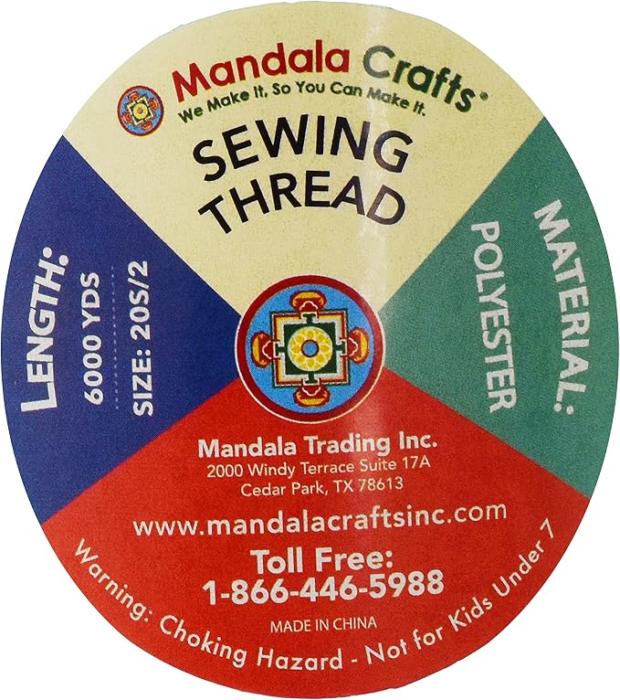 Mandala Crafts 5 Pack of Serger Threads Cones Spools - Image 4