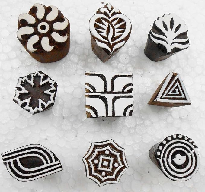 Wholesale Lot of 9 Wooden Block Stamps - Image 4