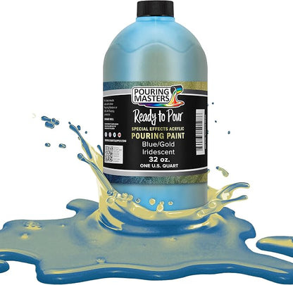 Pouring Masters Blue/Gold Iridescent Special Effectsr Acrylic Pouring Paint by USArtSupply