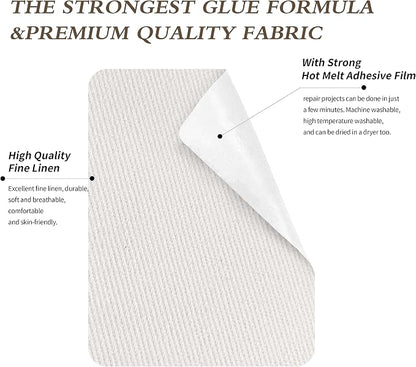 KING MOUNTAIN 100% Cotton Fabric Iron-on Repair Patch, Inside&Outside Clothes - Image 3