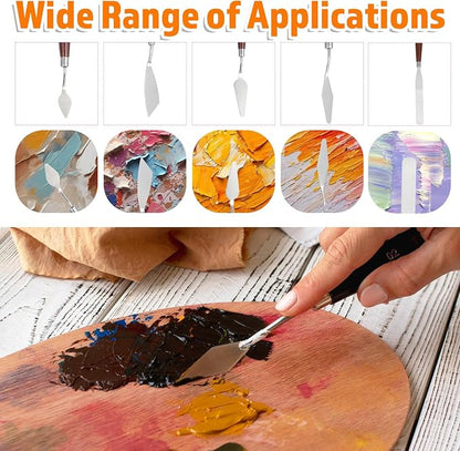 27 Piece Palette Knife Set, Stainless Steel Spatula Art Spatula Pallet Knife - Image 5