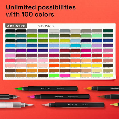 ARTISTRO 100 Watercolor Markers Teacher Appreciation Gifts – Brush Pens - Image 2