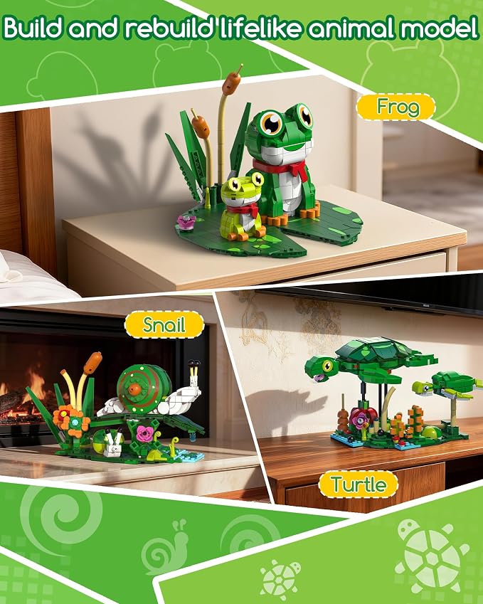 3 in 1 Animals Frog Family Building Set - Image 3