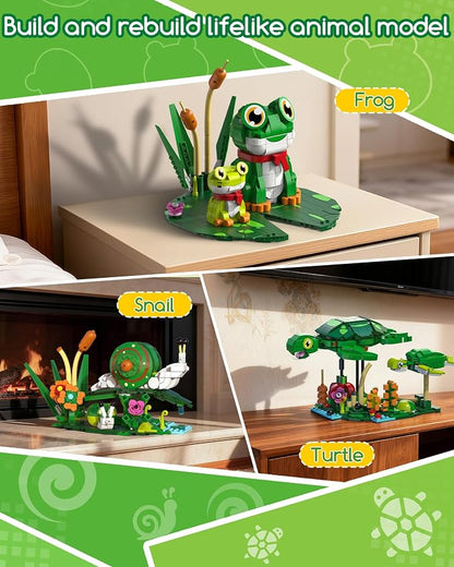 3 in 1 Animals Frog Family Building Set - Image 3