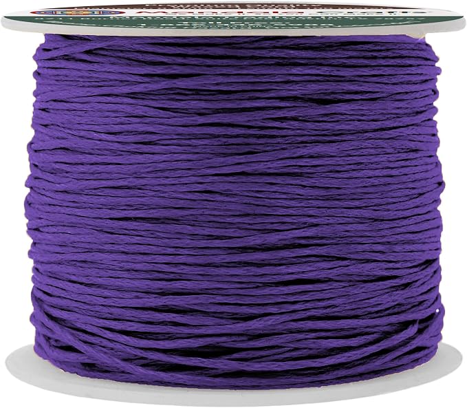 Mandala Crafts 0.5mm 109 Yards Purple Cotton Waxed Cord by MandalaCrafts