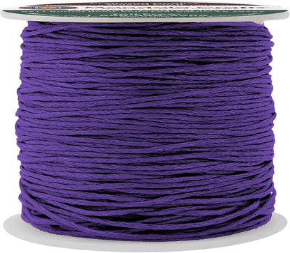 Mandala Crafts 0.5mm 109 Yards Purple Cotton Waxed Cord by MandalaCrafts