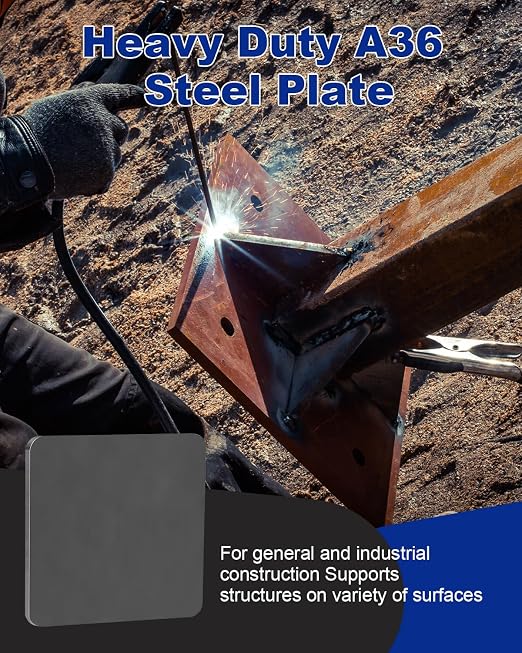 Rocaris 12 X 12 X 1/4 Inch A36 Steel Plate Hot Rolled, Square Base Plate - Image 4