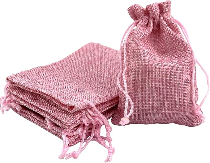 Palmhomee Pack of 25 Burlap Gift Bags - Image 2