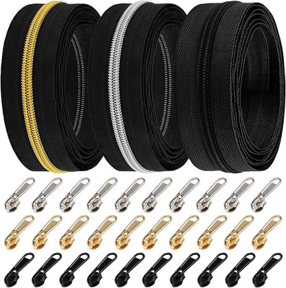 DOITEM 16.5 Yards 3-Piece Assorted Nylon Coil Zippers - Image 8
