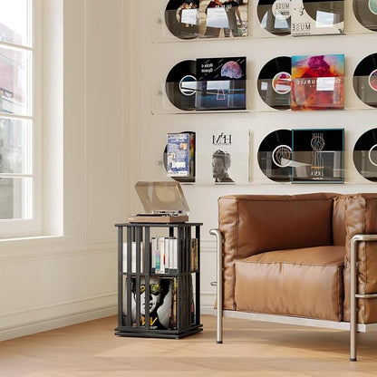 XIMN 360° Rotating Bamboo CD/DVD Shelf - Image 5